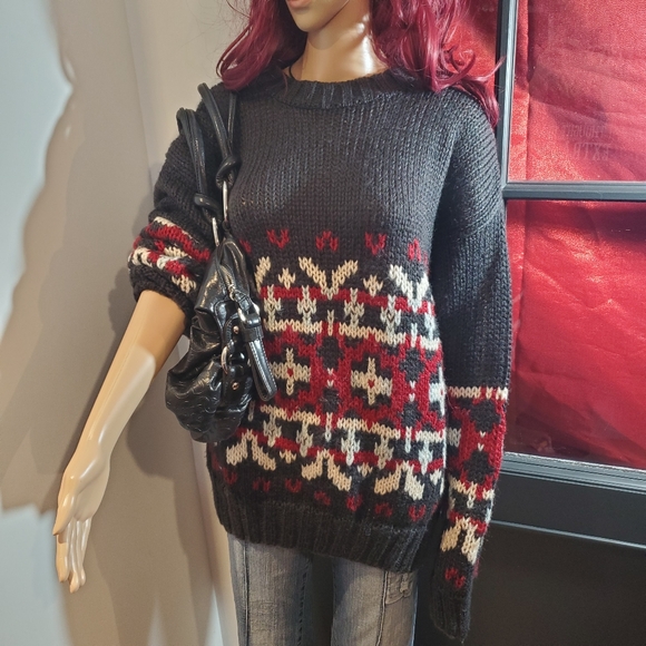 Vintage Baggy Knit Crew Neck Sweater - Picture 2 of 5